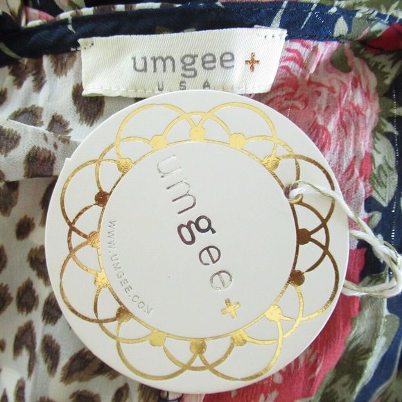 Umgee Kimono Floral Animal Print Boho Peasant - Picture 8 of 9